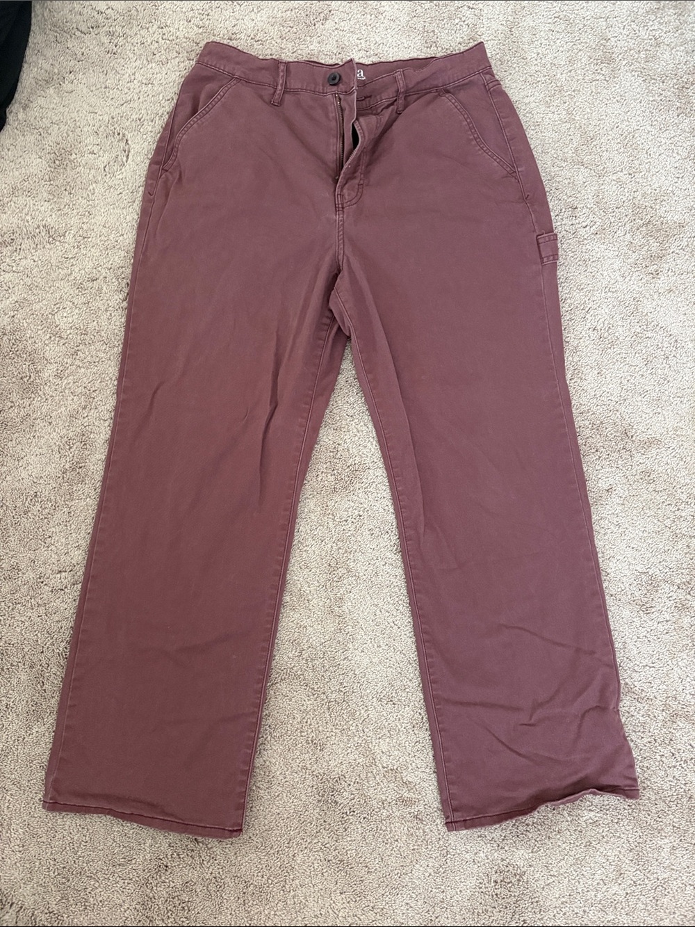 a.n.a Women’s Straight-Leg Chinos in Dusty Maroon